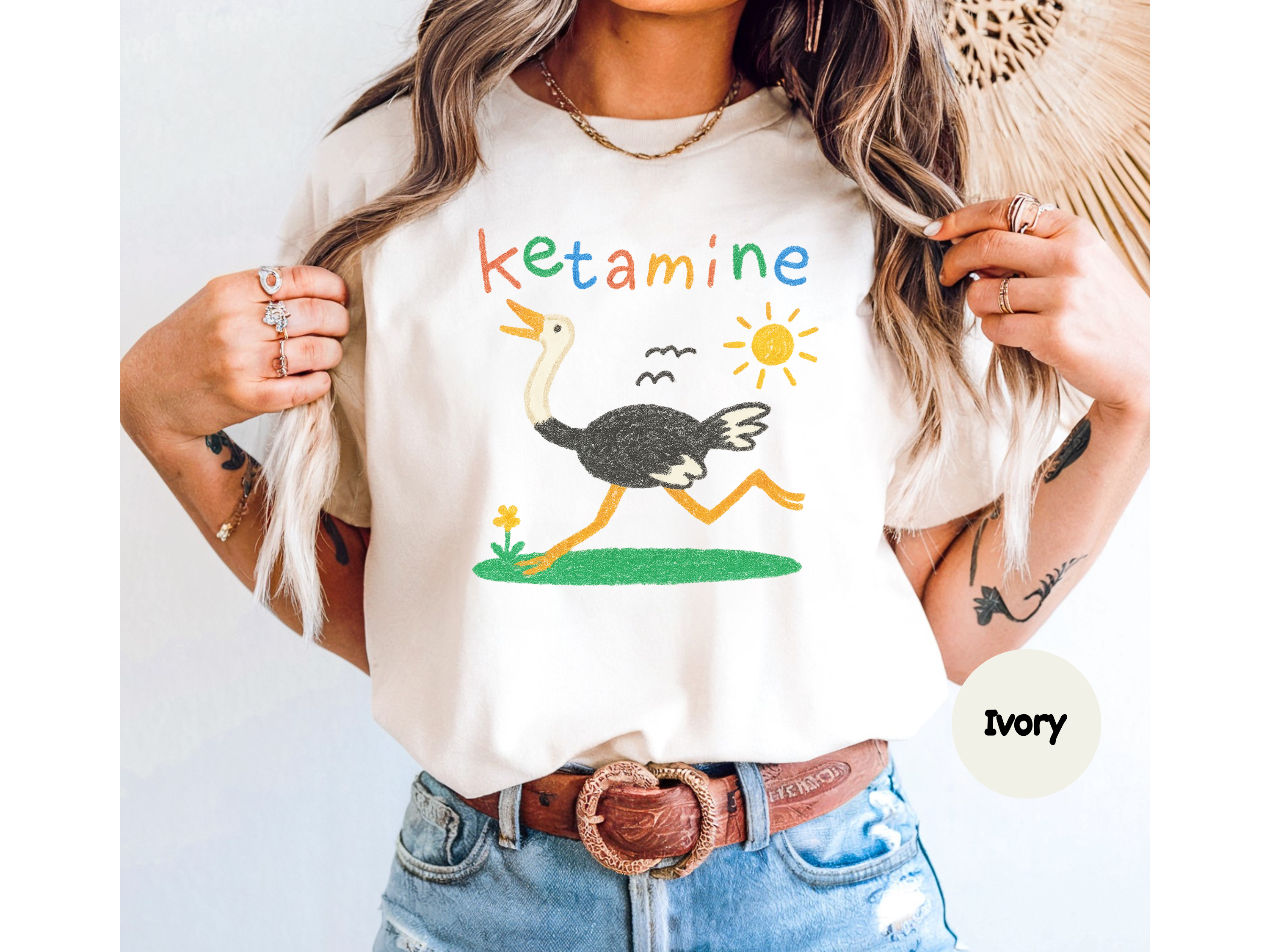 Ketamine Ostrich T-Shirt