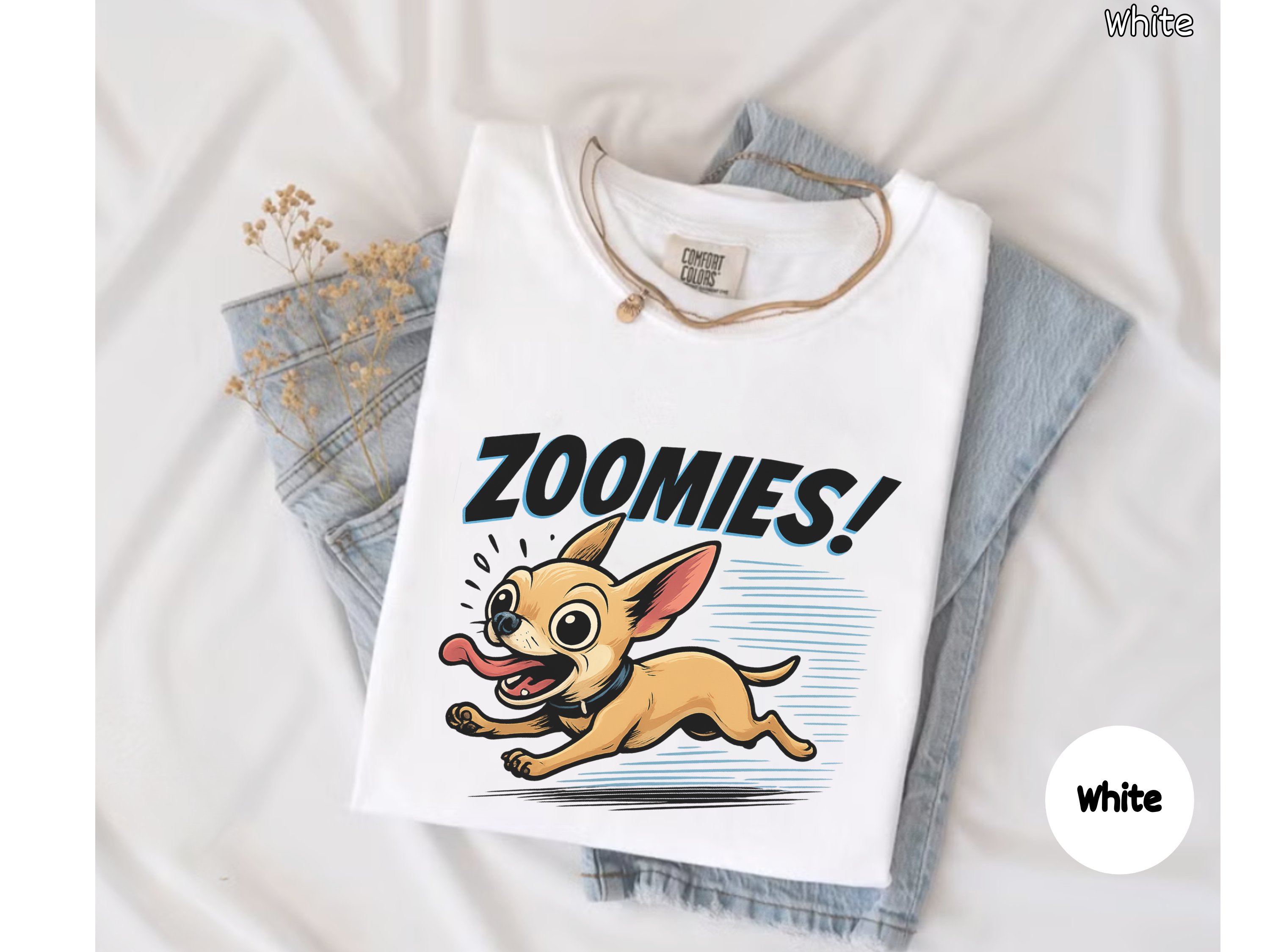 Adorable Chihuahua shirt with big eyes and tiny paws perfect for dog lovers pet parents and casual cute fashion tee.
