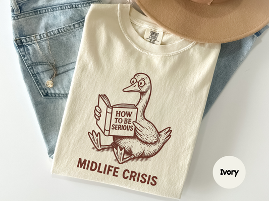 funny serious goose t shirt